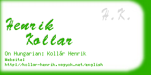 henrik kollar business card